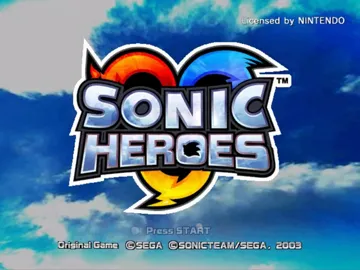 Sonic Heroes screen shot title